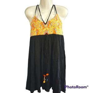 Spaghetti strap embroidered top sundress